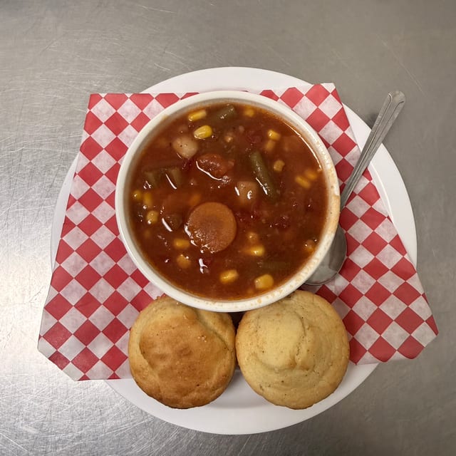 Bowl of Homemade Vegetable Soup.