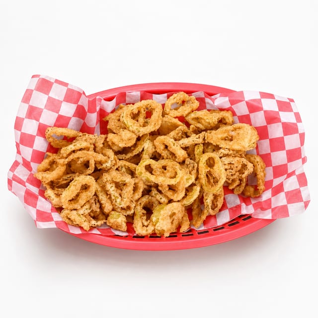 Crispy Banana Pepper Rings.